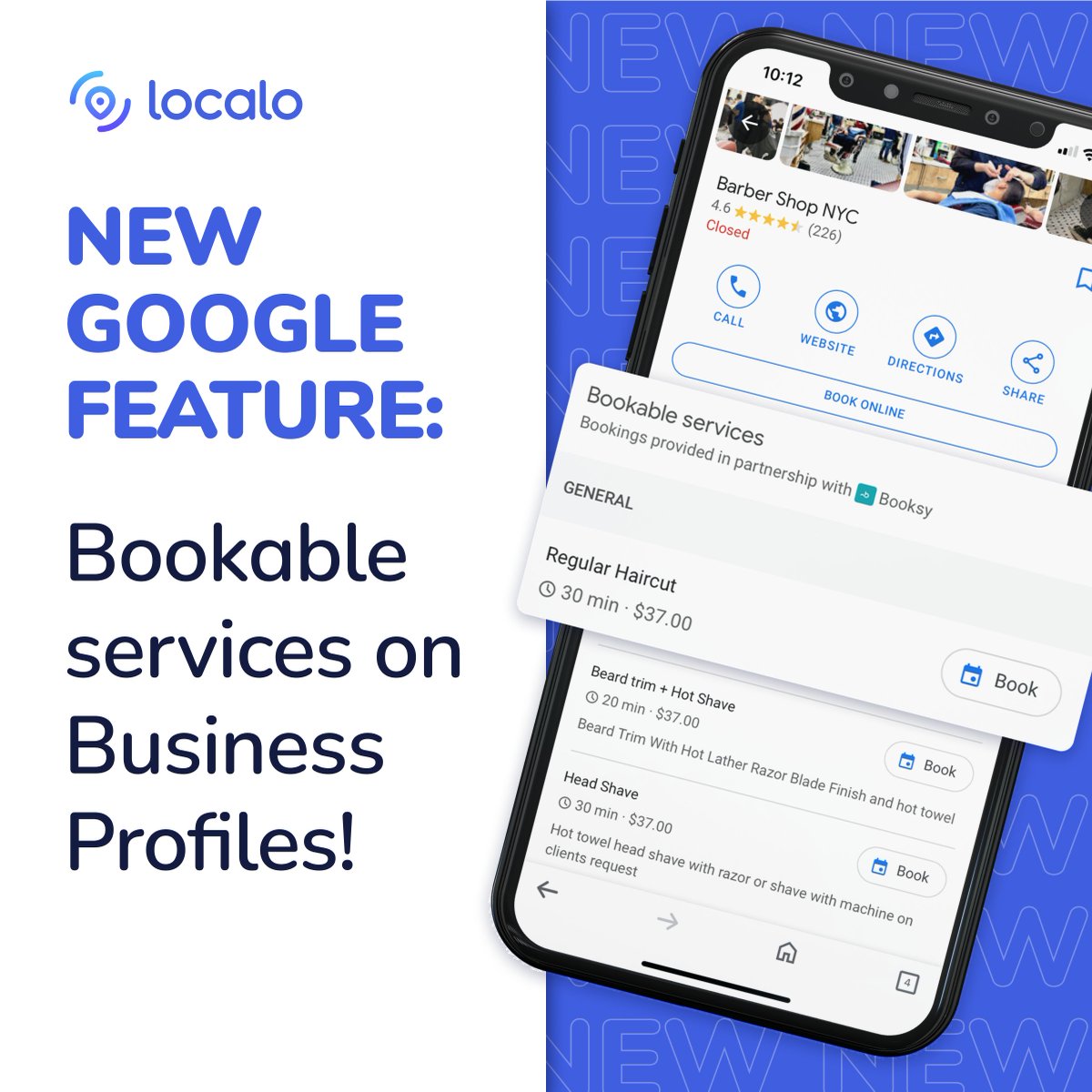 Localo_tool's tweet photo. Maximize your bookings with Google's new feature for Business Profiles! 📈

Introducing a seamless way to manage your appointments directly on Google.
#GoogleBusinessProfile #OnlineBookings #BusinessGrowth #CustomerEngagement https://t.co/VwlHI4M8tn