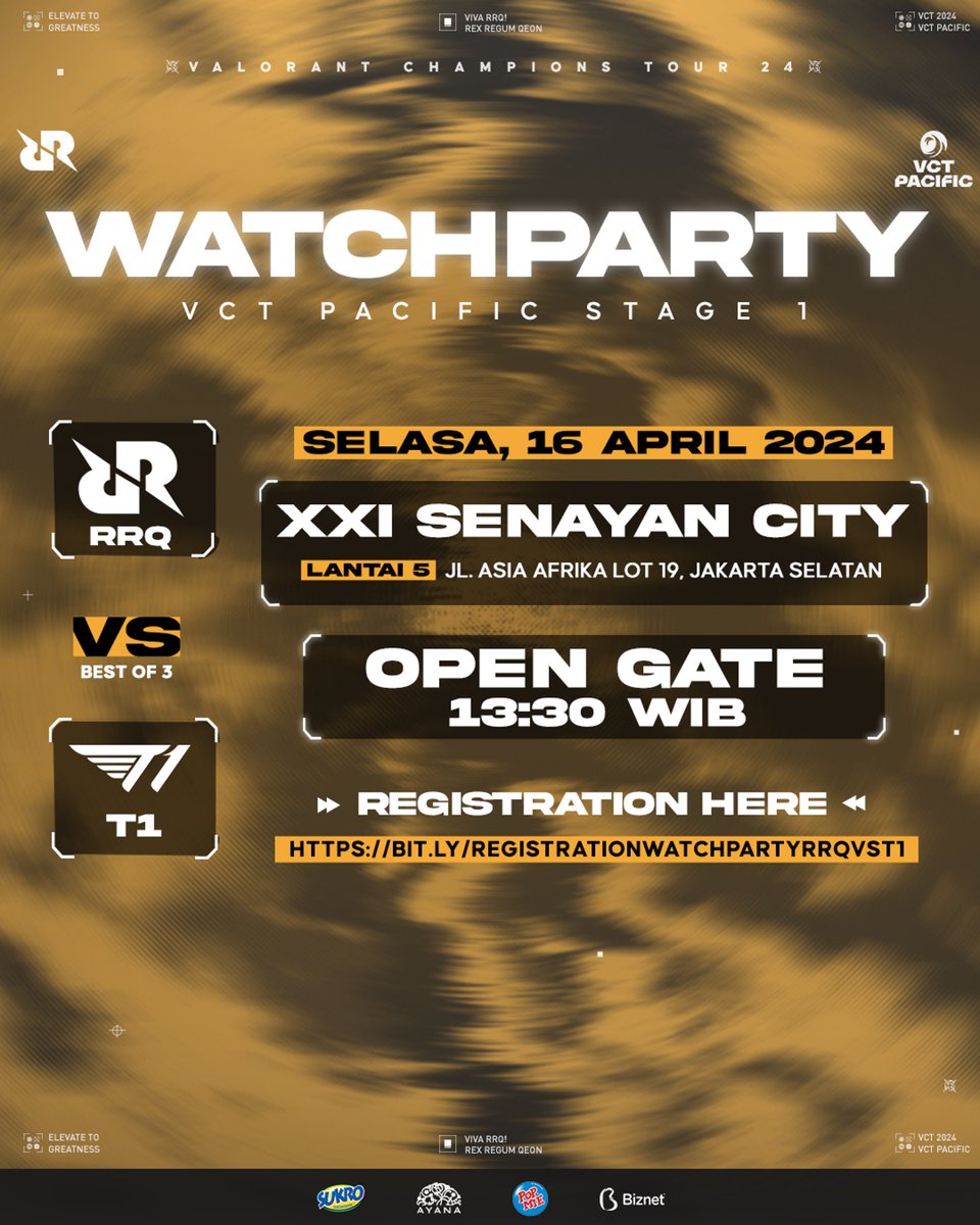 🍊 FAN SUPPORT for RRQ KINGDOM
ⓒ @harabinger

RRQ vs T1 Watch Party
📅16.04.2024
🕜13.30 - 18.00 WIB
📍 XXI Senayan City

I will be giving away some freebies at the watchparty ! 

See you there! ⸜(｡˃ ᵕ ˂ )⸝♡

#VivaRRQ