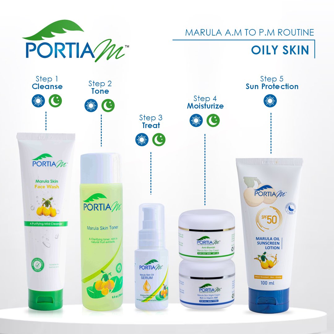 For Normal and Oily  skin we recommend our marula range.🍋💛

Ensure to use sunscreen daily with spf 50

#sharetheglow🍃 
#sundayskincare 
#portiamskincare