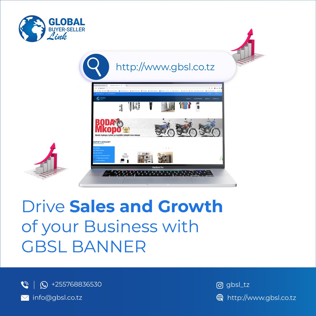 gbsl_tz's tweet photo. Boost your business's sales and drive growth with GBSL BANNER. Harness the power of our innovative marketing solutions to attract customers and maximize revenue. Elevate your brand and reach new heights with GBSL BANNER today. https://t.co/GX0hRnBCPY