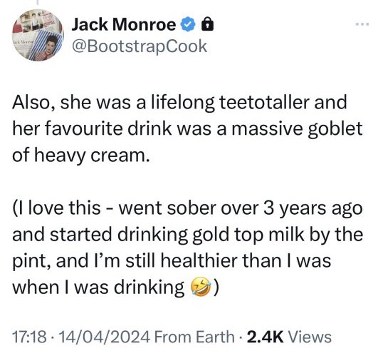 ReadReceiptOnX's tweet photo. I see Jack Monroe @bootstrapcook is back on X and still a compulsive liar.

Where are the Patreon refunds Jack? https://t.co/weXFEgcjUd