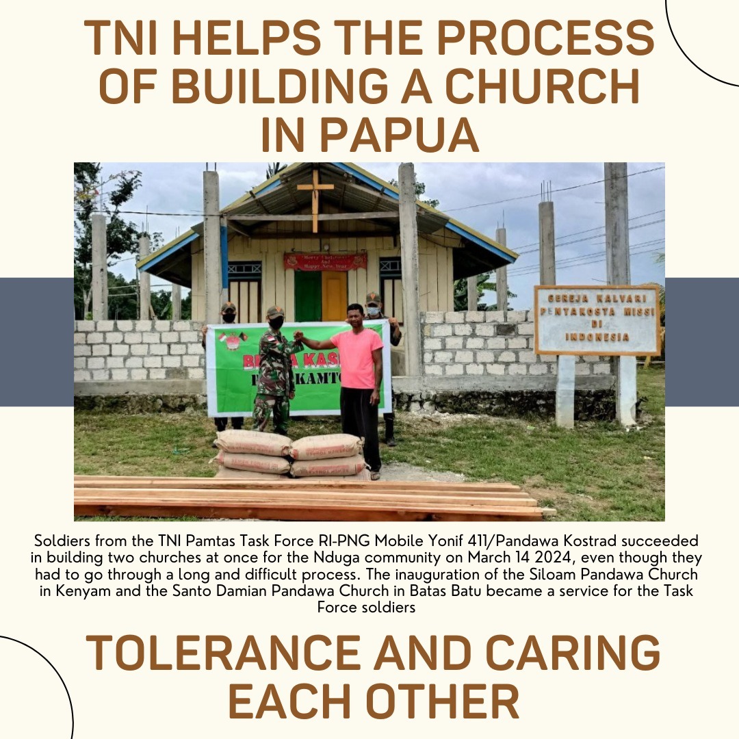 subang_damai's tweet photo. TNI helps the process of building a church in Papua
#IndonesianMilitaryHelpPapuan #NoSeparatism #CaringEachOther #BuildingTheChurch #PapuaNKRI https://t.co/VwxoXsXrL6