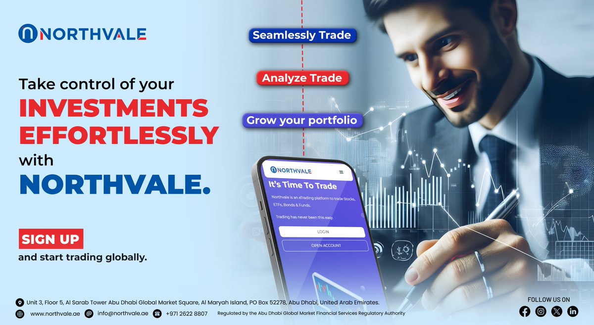 Join now and trade worldwide. 
🔗northvale.ae

#TradingPlatform #Northvale #eTrading #InvestingMadeSimple #stockmarkets #investing