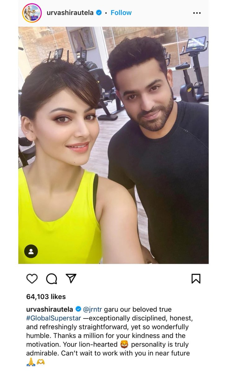 . @UrvashiRautela via insta .. @tarak9999