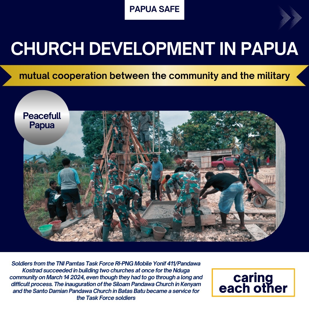 subang_damai's tweet photo. Church development in Papua
#IndonesianMilitaryHelpPapuan #NoSeparatism #CaringEachOther #BuildingTheChurch #PapuaNKRI https://t.co/rCs5P8H4qd