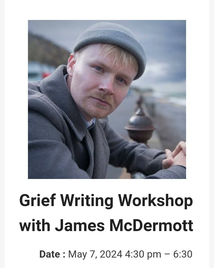 For Hospice UK's Dying Matters Week, on Tues 7 May I'll be @CromerArtspace running a Grief Writing Workshop (430-630) and then reading poems (7-8) from my new collection in development which explores grief after losing my father to COVID You can book here cromer-artspace.uk/events/event/g…