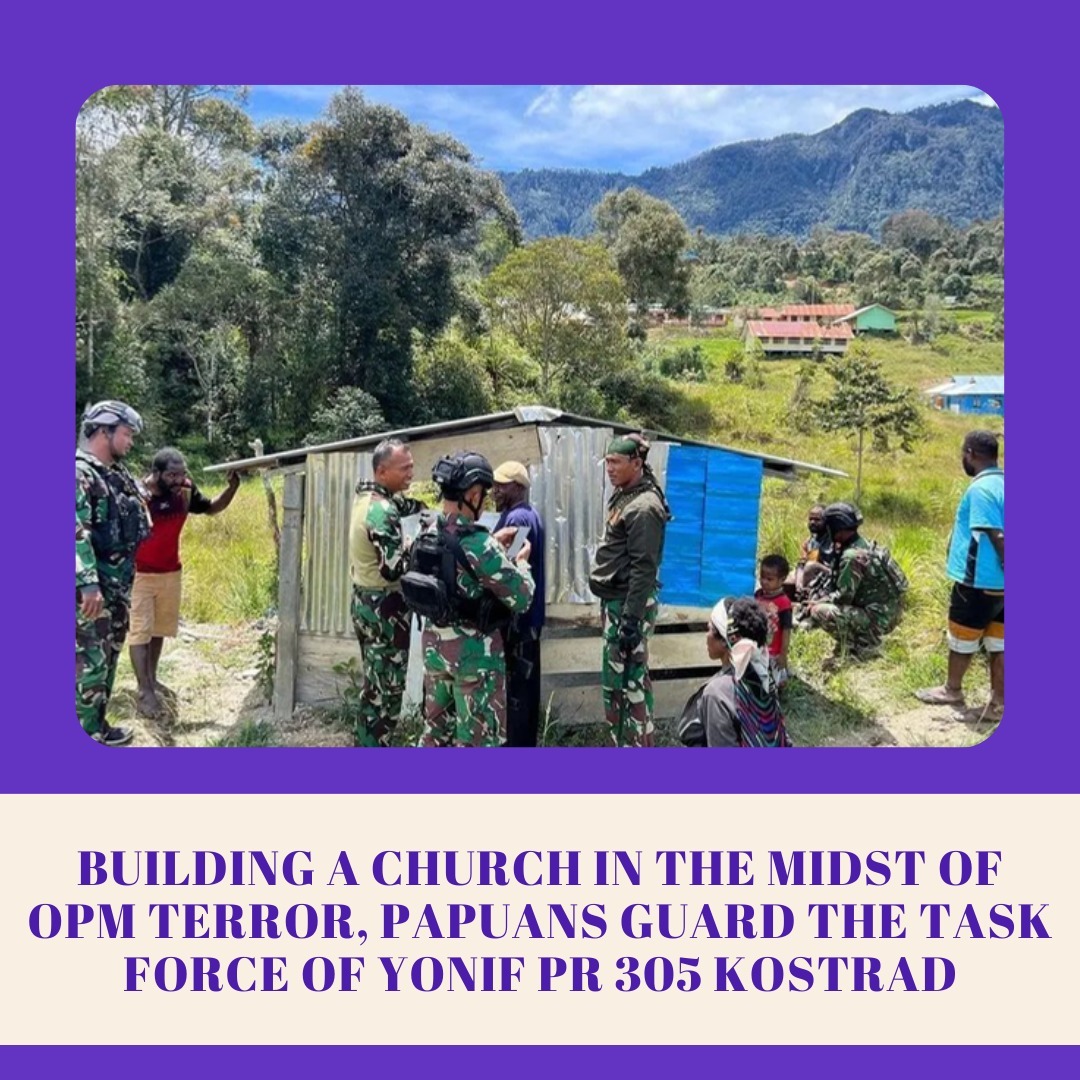 subang_damai's tweet photo. Building a church in the midst of OPM terror papuans guard the task force of yonif pr 305 kostrad
#IndonesianMilitaryHelpPapuan #NoSeparatism #CaringEachOther #BuildingTheChurch #PapuaNKRI https://t.co/3k9YS2SZgc