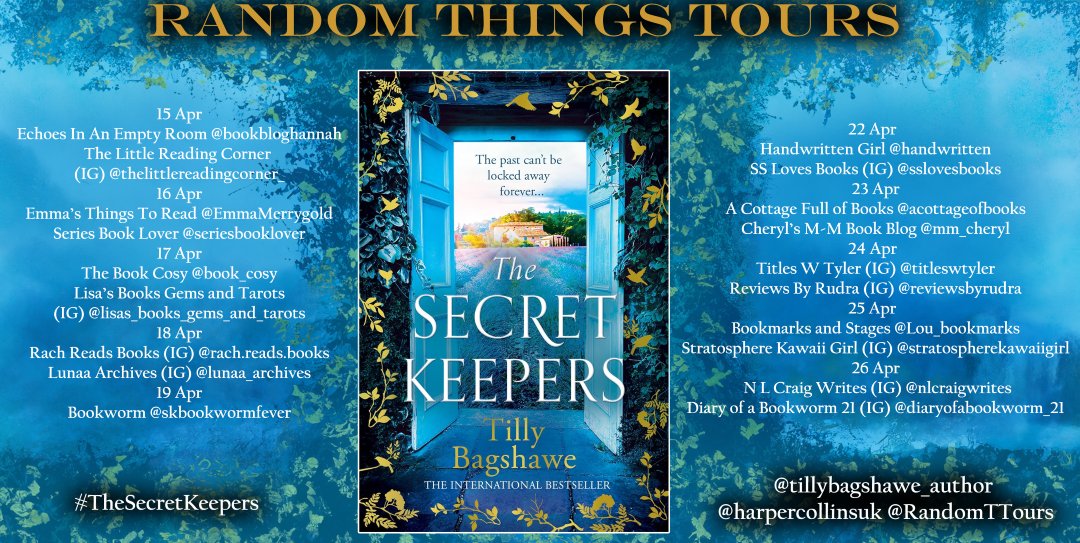 Today I am on the blog tour for The Secret Keepers By Tilly Bagshawe here are my thoughts: echoesinanemptyroom.com/2024/04/15/the… Thank you to @RandomTTours @HarperCollins for sending me a copy. #TheSecretKeepers Check out what other bloggers think of this book here: