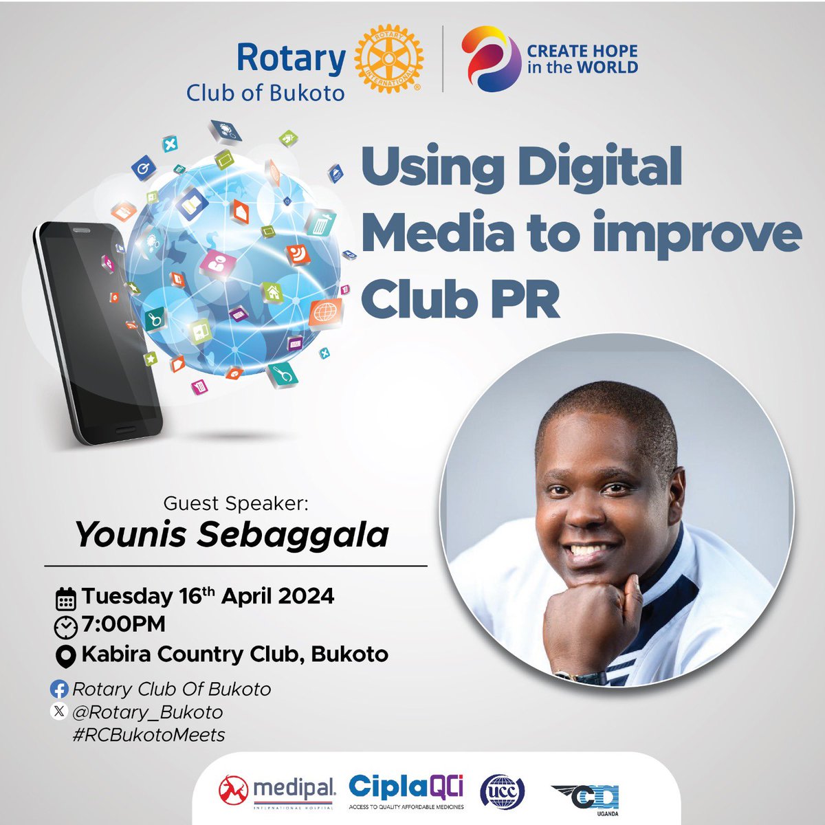 Do join us this Tuesday via #RCBukotoMeets hosted at @KabiraCountry as we host Digital Strategist @YouniSebaggala on a very insightful topic ! You’re all are most welcome - HCP @edithkakuba2013