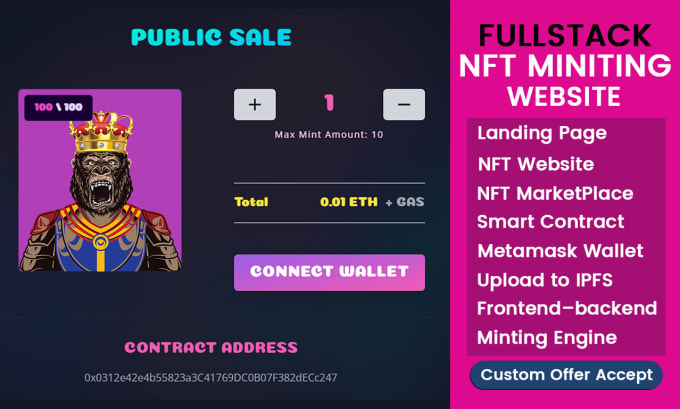 ruposhamin's tweet photo. STARTER Simple Minting Page + Wallet Integration + Smart Contract+ Public Sale!
5-day delivery
Unlimited Revisions
Place order if you are interested
Join Fiverr!
Connect directly! https://t.co/dv2jopW5Q1
#NFTs #nftwebsite #NFTCommunity #nftmarketplace #smartcotract #nftminting https://t.co/Jvck34rzHr