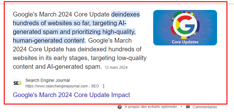 Google’s March 2024 Core Update Impact: Deindexed #seotechnique #miseajourgoogle