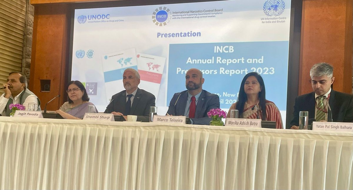 #DrugsFreeBharat
#Coordination 
15th April 2024- UN House New Delhi 
Release of INCB Annual Report 2023 
Statement by DDG (Coord) NCB 
@UNODC_ROSA @UNinIndia 
@HMOIndia @PMOIndia
@PIBHomeAffairs 
@BhallaAjay26
@dg_ncb