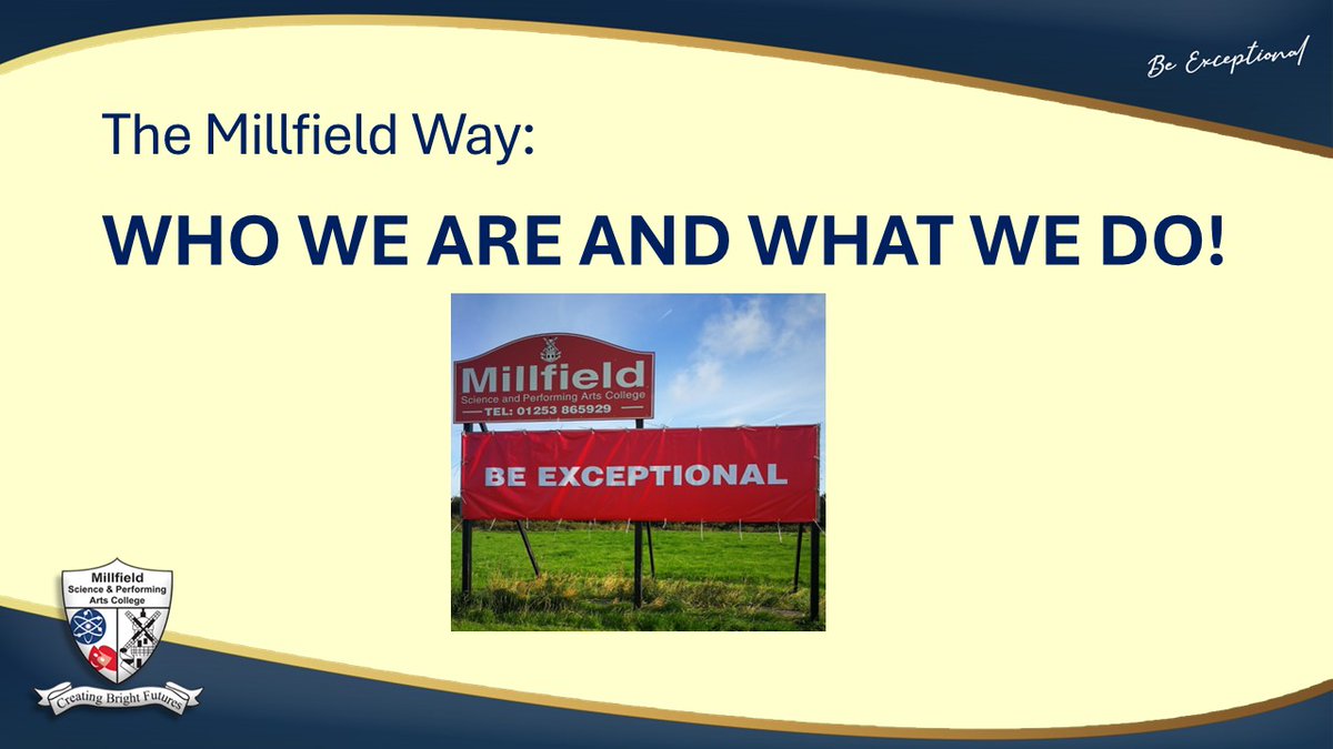 This week's assemblies will be led by Mrs Regan on The Millfield Way, with an extra-special assembly for the Year 11s!
#TeamMillfield
#BeExceptional