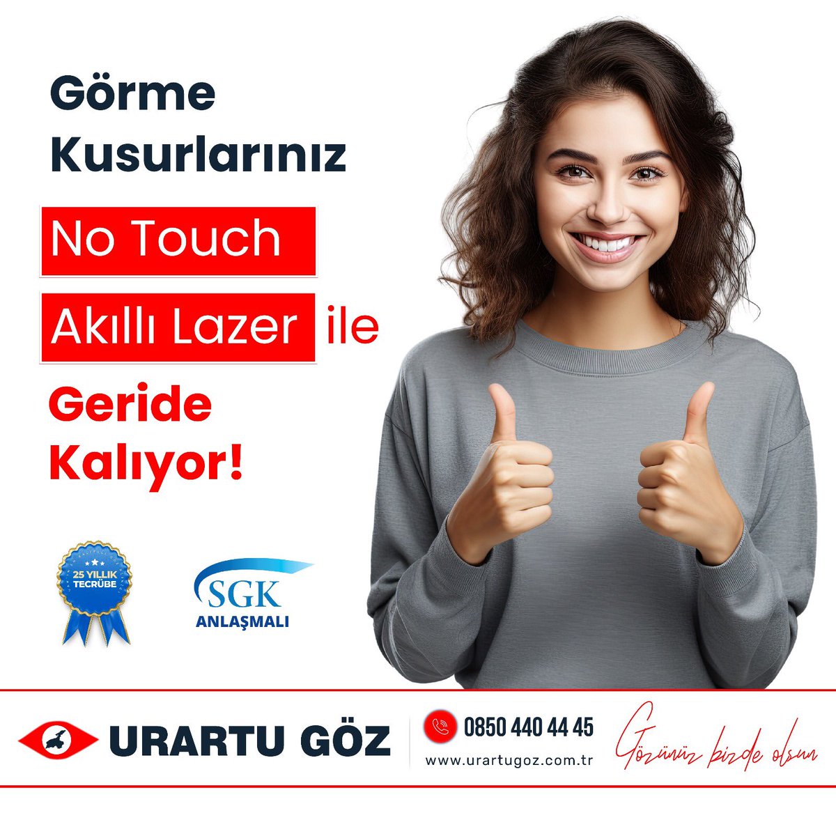 🌟 Görmeye dair endişeleriniz artık geride kaldı! 🌟 No Touch Akıllı Lazer teknolojisi ile Urartu Göz Merkezi'nde göz kusurlarınızı düzeltebilirsiniz. Mutlu ve özgür bir yaşam için şimdi harekete geçin! 💫 Randevu için; 📞 0(850) 440 44 45 urartugoz.com.tr #Van #Göz