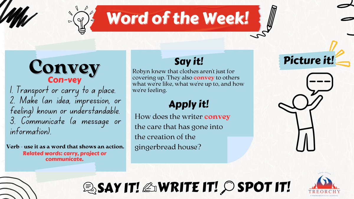 🌟 Our TCS #WordOfTheWeek is 'CONVEY' 🗣️