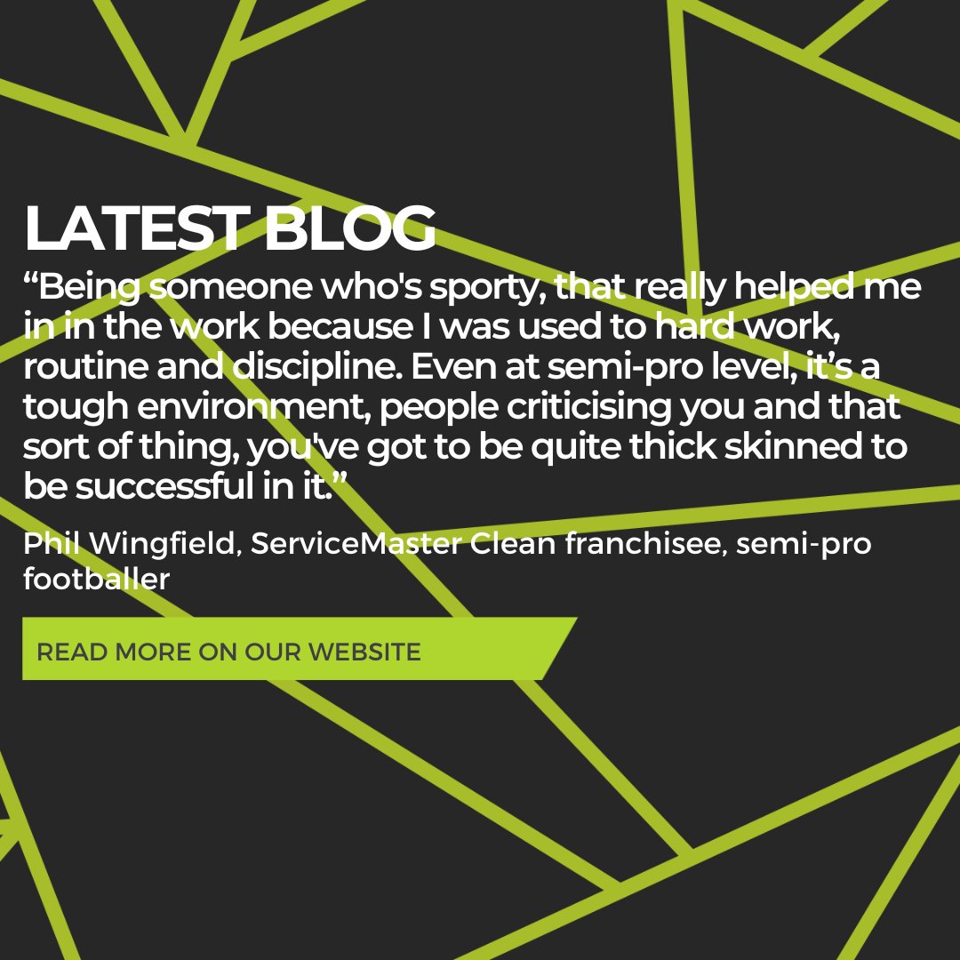 For our #MondayMotivation we've asked Phil Wingfield, former semi-pro footballer, why he built a business alongside his football - and why it's been successful. Head to the LAPS blog to read more, and visit our Franchise Gateway to discover more opportunities from @SM_CleanUK