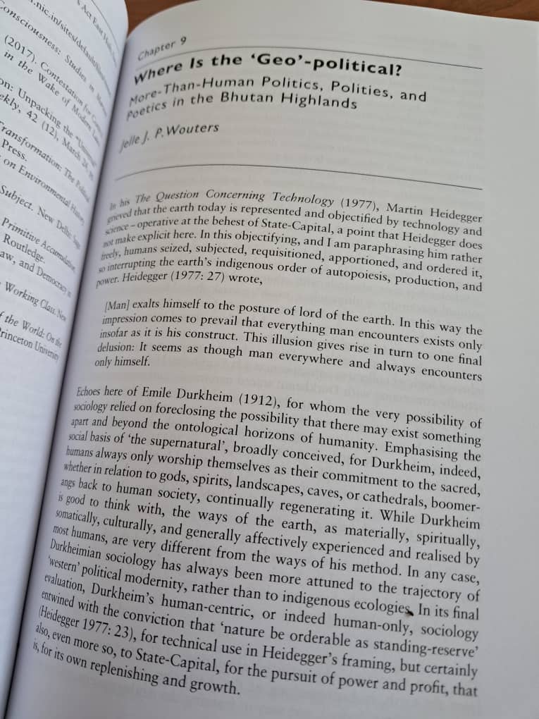 This little gem arrived at my desk. "Where is the 'geo'-political? More-Than-Human Polities, Polities, and Poetics in the Bhutan Highlands." 

taylorfrancis.com/chapters/edit/…