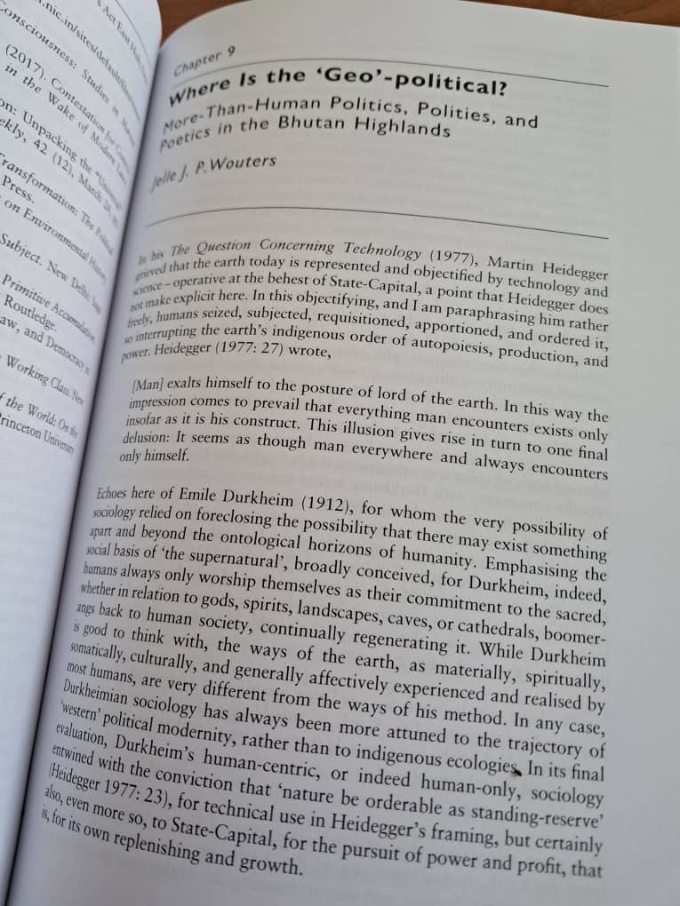 This little gem arrived at my desk. 'Where is the 'geo'-political? More-Than-Human Polities, Polities, and Poetics in the Bhutan Highlands.' taylorfrancis.com/chapters/edit/…