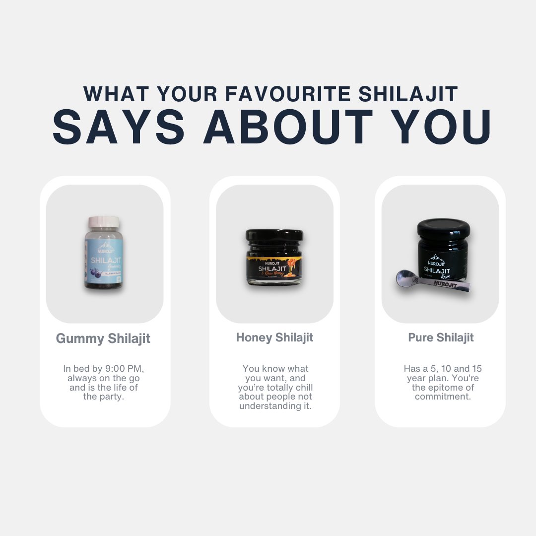 What your favourite shilajit says about you  

Grab yours now 
and enjoy a 50% Discount! 

𝗹𝗶𝗻𝗸 𝗶𝗻 𝗯𝗶𝗼   

NUROJIT🌐

#Nurojit #shilajitbenefits #pureshilajit #purehimalayanshilajit #naturalhealth #healingnaturallytogether #holistichealth❤️ #healingnaturallytogether…