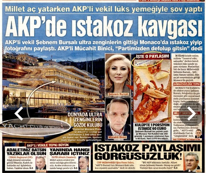 Lüks bir yatta istavroz paylaşım yapan AKP İzmir Milletvekili meğer 28 Şubat manşetleri atan Yeni Asır gazetesinde yazarlık yapıyormuş. +