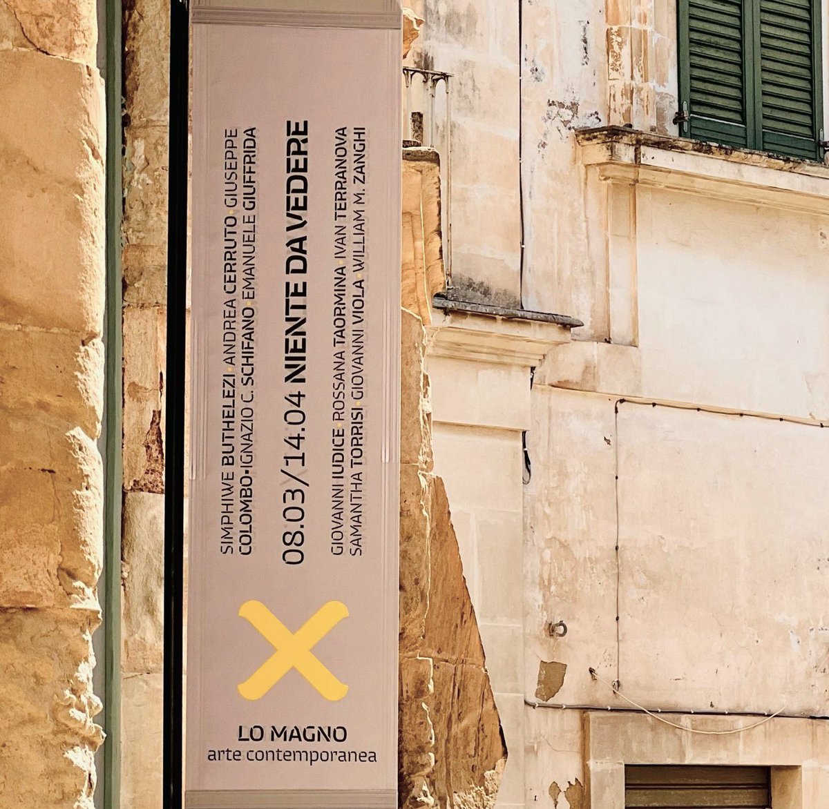 PROROGATA FINO AL 20 APRILE
NIENTE DA VEDERE
XX BASSI BENEVENTANO
Palazzo Beneventano Scicli
a cura di Lo Magno artecontemporanea
Lun-Sab 10/13-16/20
Per info  lomagnoartecontemporanea.it
#nientedavedere #lomagnoartecontemporanea #bassibeneventano #palazzobeneventano #scicli #modica