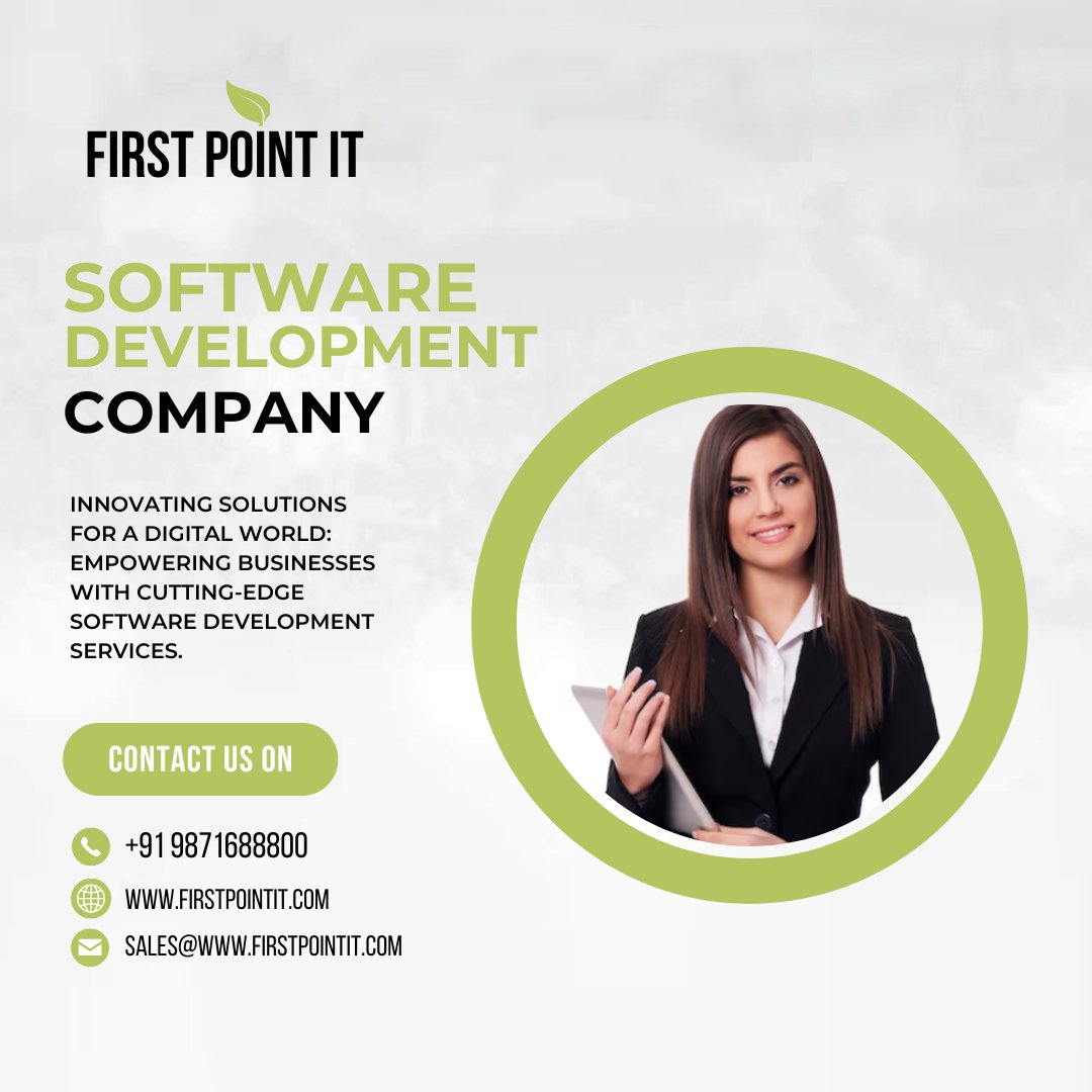 itcompanyindiaa's tweet image. Empowering Businesses with Cutting-Edge Software Development Services.
.
FOLLOW US @itcompanyindiaa
Contact Details:
☎ +91 9871688800 | +91 (11) 41552455
🌐 firstpointit.com
📧 Email: sales@firstpointit.com
✅ WhatsApp Chat: wa.me/919871688800
.
#softwaredevelopments
