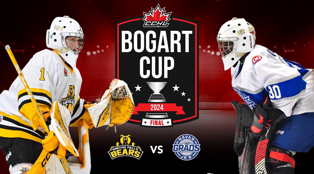 The finals of the #roadtobogart cup are among us🏆 We have the @SFBears versus the @GradsHockey 🏒🚨