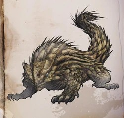 lyksdoesart's tweet photo. @LFirelord Thanks! This is an earlier concept of Obol, borrowing some inspo from Ark's thorny dragon and armadillo gilded lizards! This didn't match the hunter vibe of the character though (imagine seeing THIS guy carve spears out of bone!), so I made him sleeker in the final. https://t.co/0qcIcdU2yX