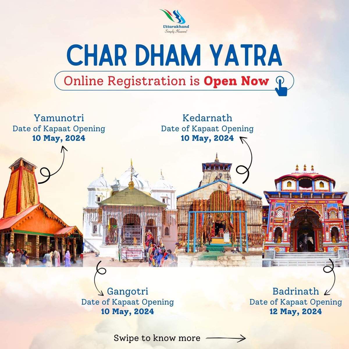 rohitjoshi001's tweet photo. experience like no other.

#Uttarakhand #Uttarakhandtourism #Chardham #chardhamyatra2024 #onlineregistration #Yumnotri #Gangotri #Kedarnath #Badrinath #IncredibleIndia https://t.co/JYqm2dikMB