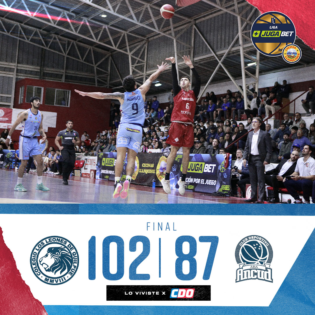 ¡La victoria se queda en casa! Colegio Los Leones defendió el cubil felino y se quedó el triunfo ante ABA Ancud en el cierre de la fecha en la #LigaJugaBetByCecinasLlanquihue🏀 Revive el partido en cdomas.cl y app CDO+💻📱 #LNBXCDO #CDOelcanaldetodoslosdeportes