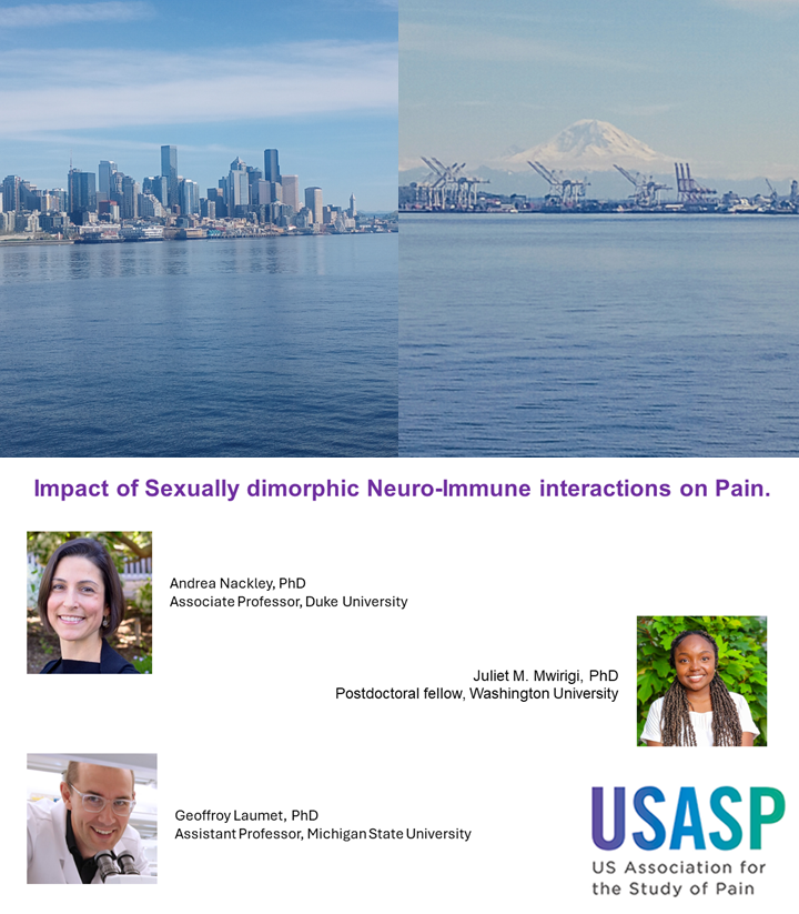 Very happy to be in beautiful Seattle for one of the best meeting of the year <a href="/US_ASP/">US Association for the Study of Pain</a> 
Interested in Sex, immune cells, and pain? make sure to check out our symposium with 2 outstanding speakers <a href="/Nackley_Lab/">Nackley Lab</a> and <a href="/JulietMwirigi/">Juliet Mwirigi</a> 
Tuesday 11:30 #Painresearch #Neuroimmunology