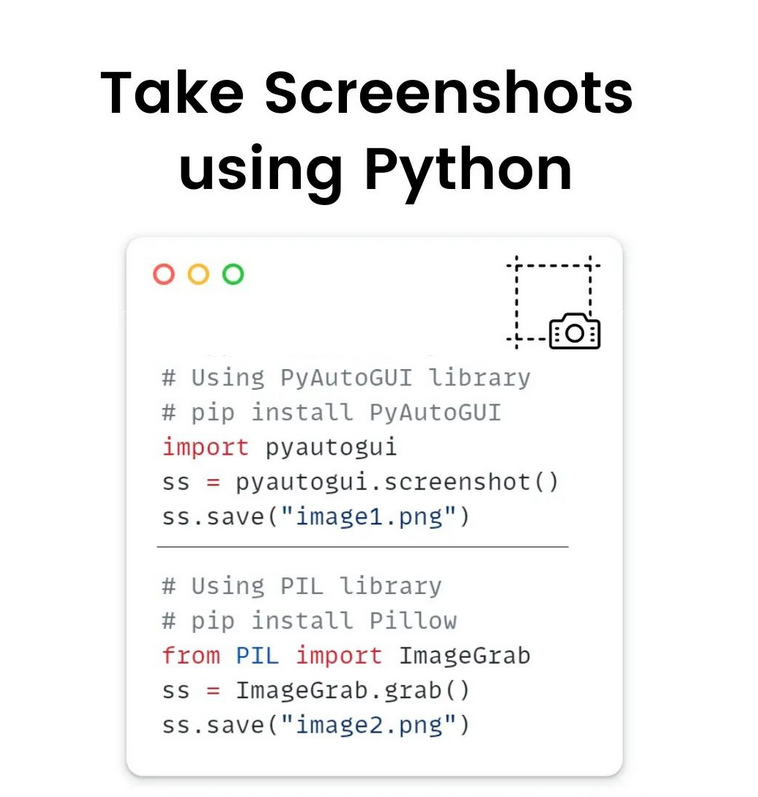 PythonDvz's tweet photo. Take Screenshots using Python https://t.co/TuR94I3iVI

#python #programming #developer #morioh #programmer #coding #coder #softwaredeveloper #computerscience #webdev #webdeveloper #webdevelopment #pythonprogramming #pythonquiz #ai #ml #machinelearning #datascience https://t.co/3whReMkesf