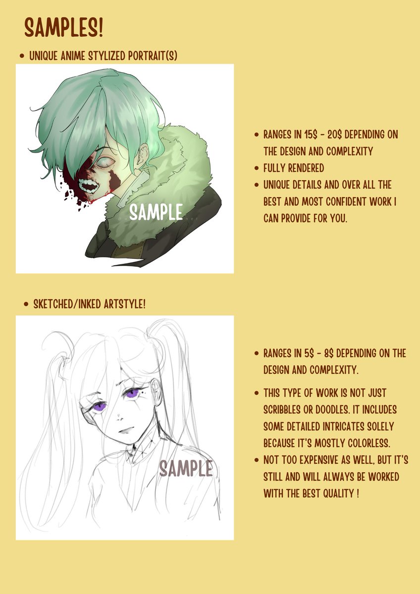 Winkwonkscorner's tweet photo. REPOST!
Are you looking for a cute rendered anime-like art style? Well you're in luck because my
✨COMMISSIONS ARE OPEN✨
INFO:
° Refer to my images below and feel free to look if I'm the artist for you!
#comss #comissionsopen #digitalartwork #drawing #digitaldrawing https://t.co/udvZKLpRii