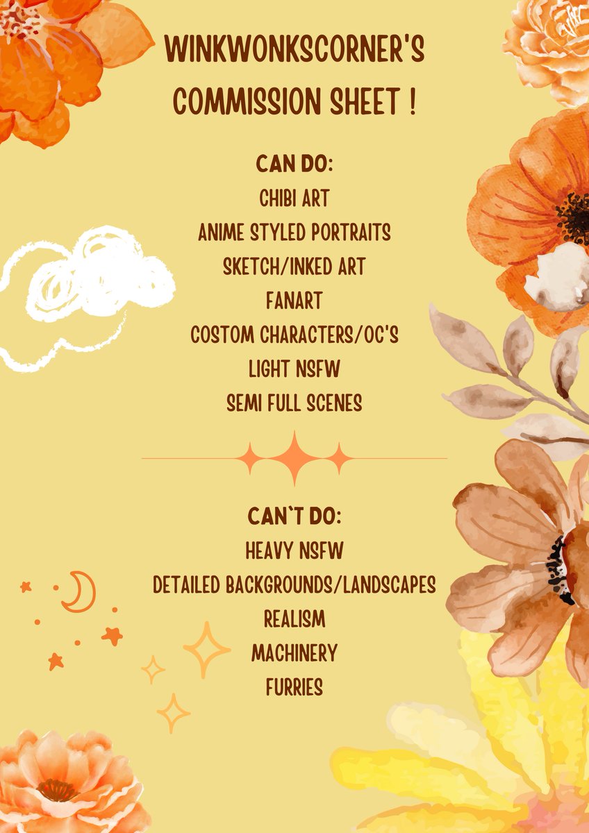 Winkwonkscorner's tweet photo. REPOST!
Are you looking for a cute rendered anime-like art style? Well you're in luck because my
✨COMMISSIONS ARE OPEN✨
INFO:
° Refer to my images below and feel free to look if I'm the artist for you!
#comss #comissionsopen #digitalartwork #drawing #digitaldrawing https://t.co/udvZKLpRii