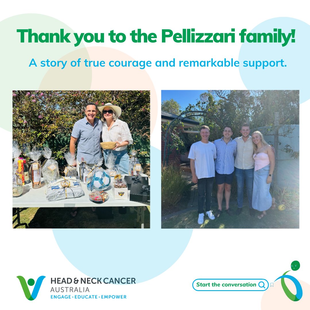 In March, the Pellizzari family hosted a long lunch in Two Wells, South Australia for 40 people, raising $3K through donations and raffles with prizes kindly donated by local businesses to support #HANCA #Thankyou #fundraise #community support.headandneckcancer.org.au/.../79/get-inv…