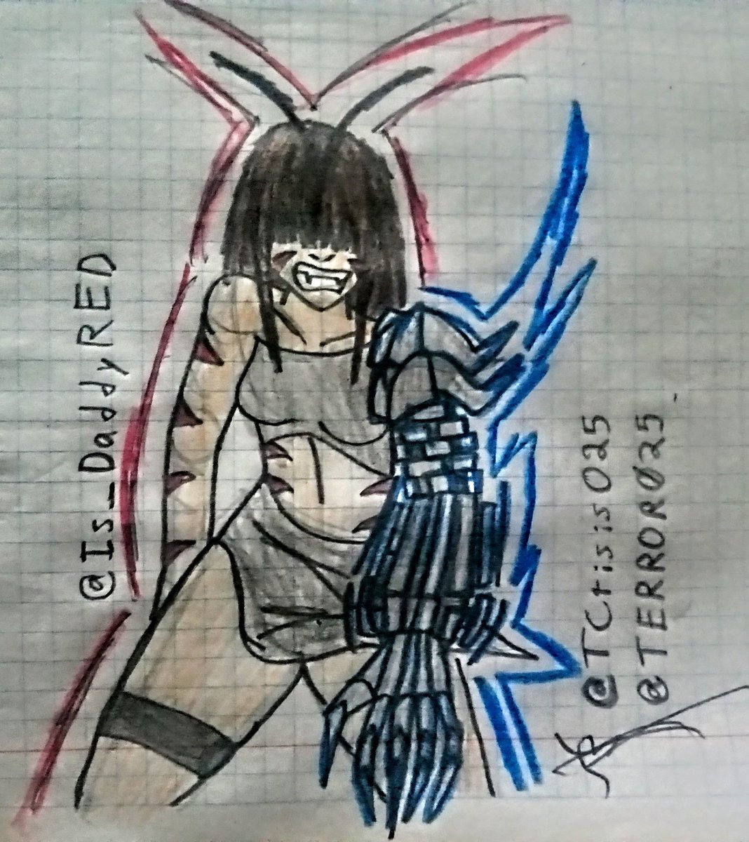 TERROR025's tweet image. Dibujo de Shinari oc de mi amigo @Is_DaddyRED 
Por favor dejen su poderoso 💚 y sensual 🔄.
Cuidense mucho mis queridos seguidores.