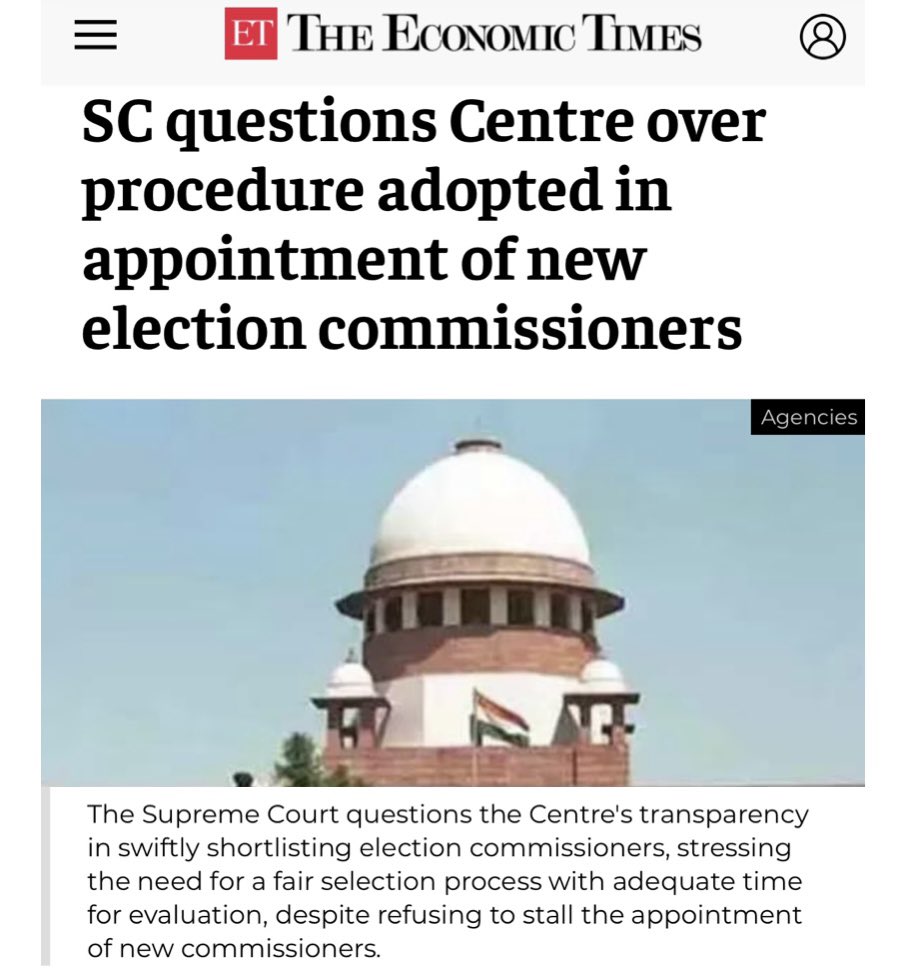 SirKazamJeevi's tweet photo. Everyone is shocked why EC doesn’t take any action against Modi &amp; BJP for repeatedly violating the Model Code of Conduct 

Now you know why Modi appointed the ECs in the manner he did! https://t.co/CNI7BLGVfq