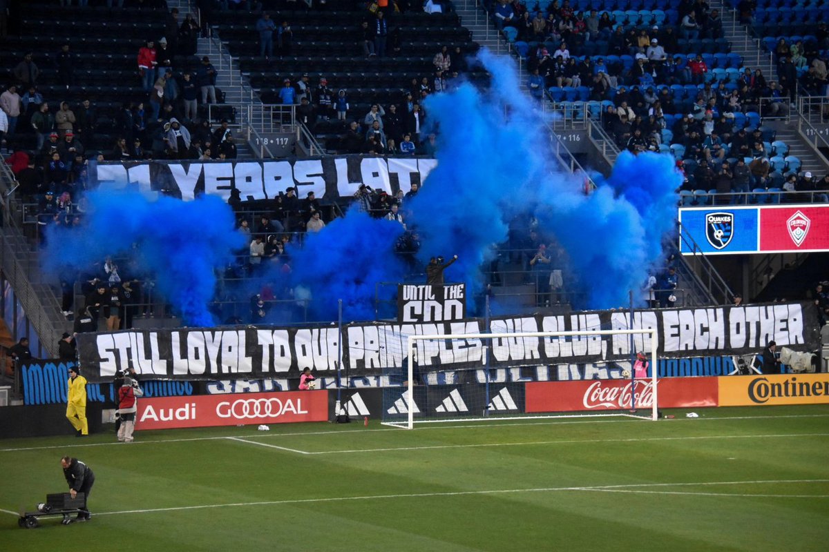 SanJoseUltras's tweet photo. 21 YEARS LATER - STILL LOYAL TO OUR PRINCIPLES, OUR CLUB, AND EACH OTHER

STRENGTH AND UNITY THROUGH STRUGGLE AND ADVERSITY https://t.co/8BPDfZGJYy