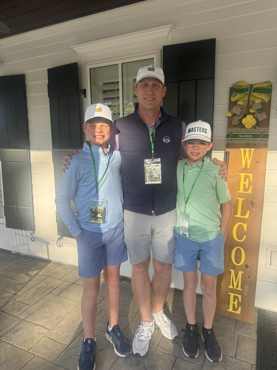 Loved getting to spend time with my boys and share in their first @themasters experience. Great memories and couldn’t have had a better winner in Scottie Scheffler - class act.