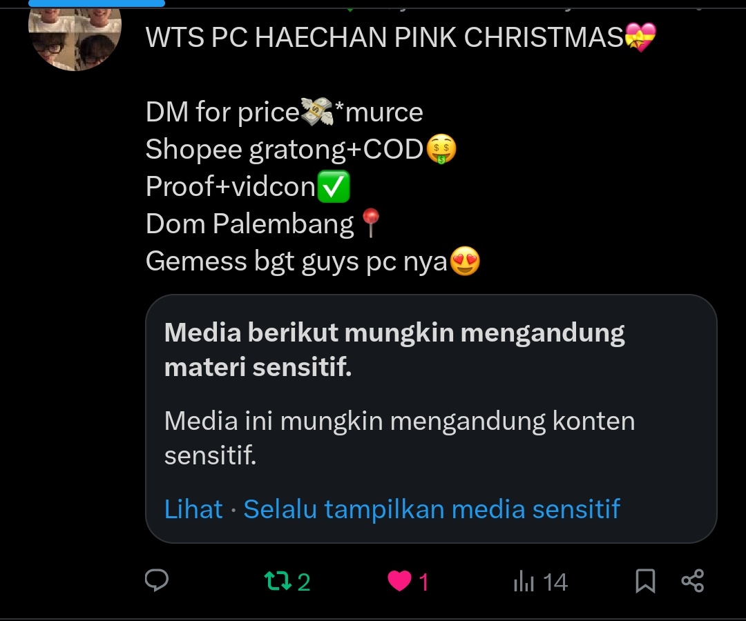 jechanie's tweet photo. PLEASE HELP‼️
hii semuanya ada yang tau gak ini kenapa🙂🙂 tolong ya buat yg tau komen, aku post pc doabg tp katanya konten sensitif🥲🥲 https://t.co/92z9E42tU3