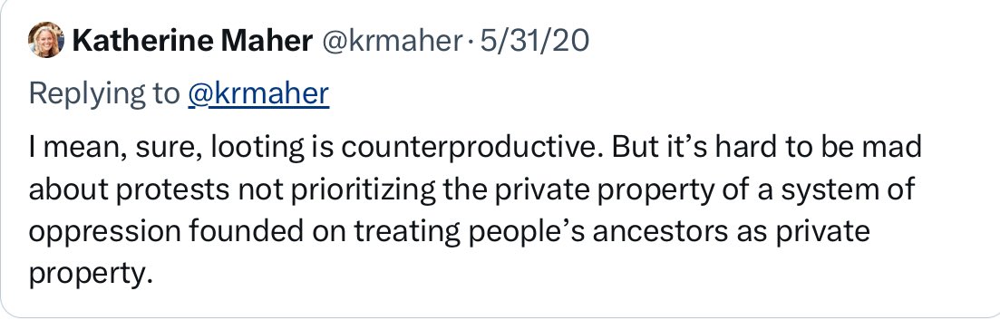 @noam_dworman The new @NPR  CEO Katherine Maher doesn’t inspire confidence. Here she is excusing looting.