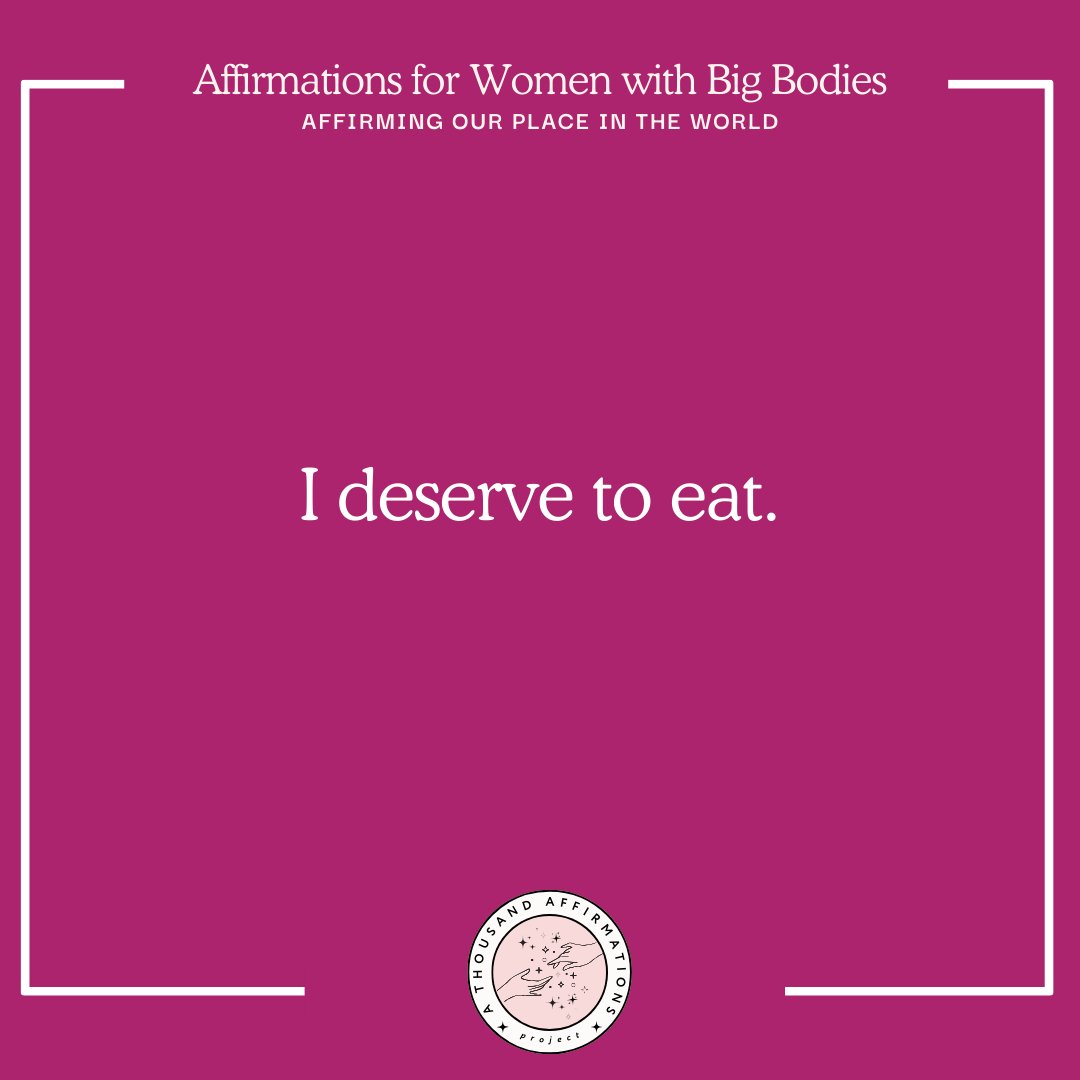 proj_affirm's tweet photo. It takes effort to relax into the simple animal fact of my body: that I need to eat, that I deserve to eat, at any size.

💗 https://t.co/IyiPgrnp3h 💗

#AffirmWomen #Affirmations #AffirmBigBodies https://t.co/vnx3yX2gfx