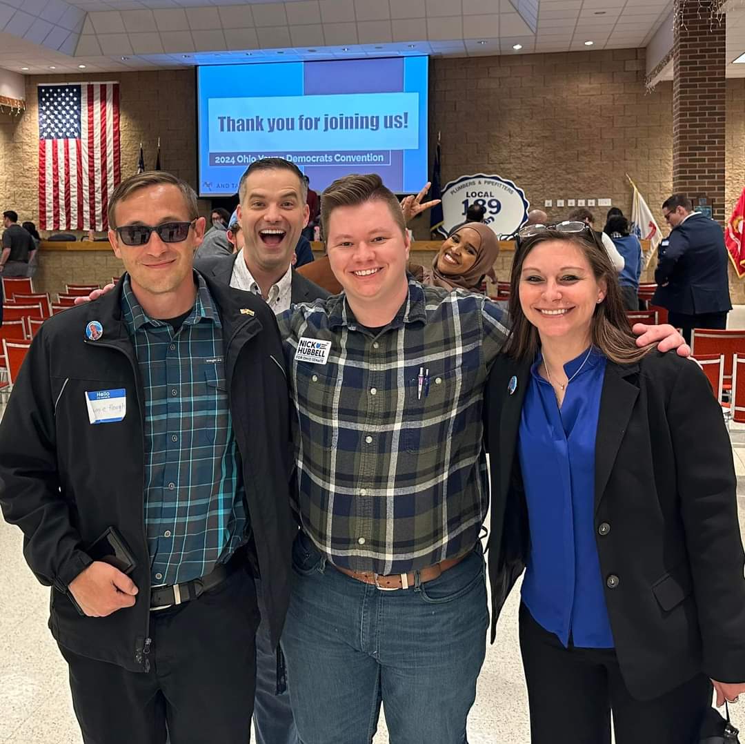 What an awesome photo! 💙 We had a blast this weekend at the @OhioYD 2024 convention. @JerradChristian @muniraforohio @NickHubbell65