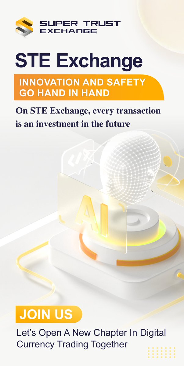 STE_EXOfficial's tweet photo. "🚀 Join the revolution at STE Exchange! Reshaping financial trust. Trust, fairness, and community support define our crypto trading environment. Start your crypto journey with STE today! 🌟 #STEExchange #CryptoRevolution" https://t.co/c9NfjjCNL4