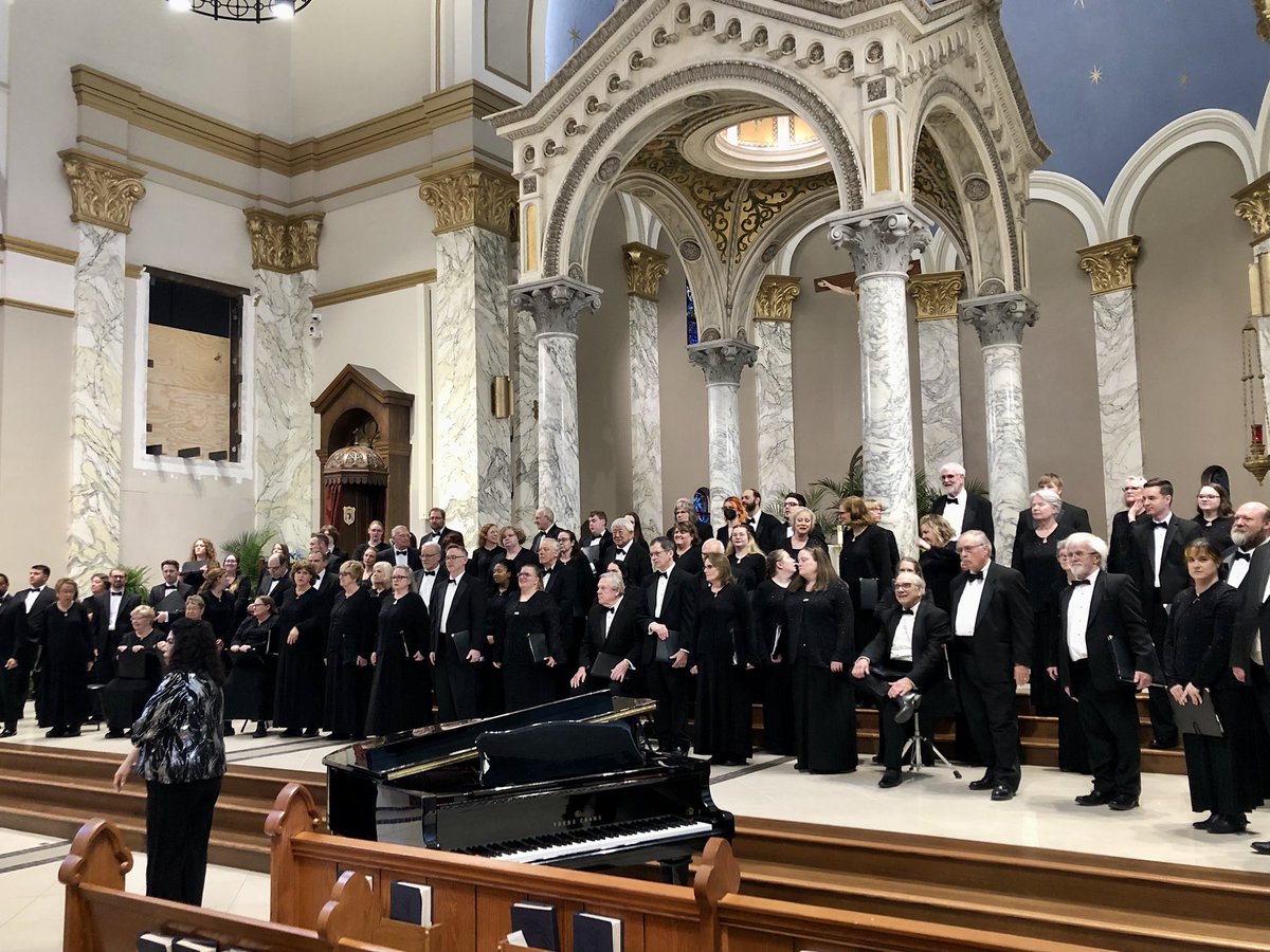 Wonderful concert this afternoon by the Evansville Philharmonic Chorus, especially with acoustics at St. Benedict Cathedral! 
“Music is an outburst of the soul.” ― Frederick Delius