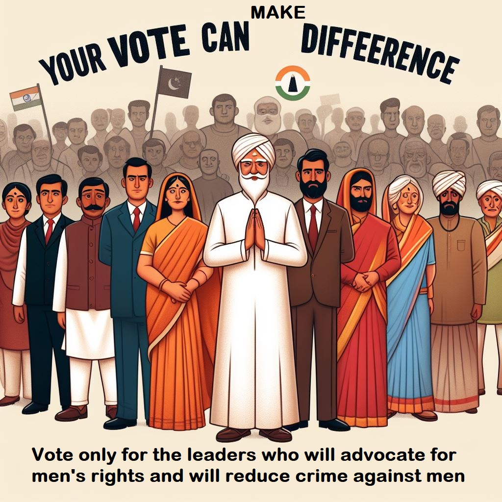 This elections your vote can make a difference, choose leaders who advocate for men. #MenVote for men's rights @JagranNews @mid_day @yadavakhilesh