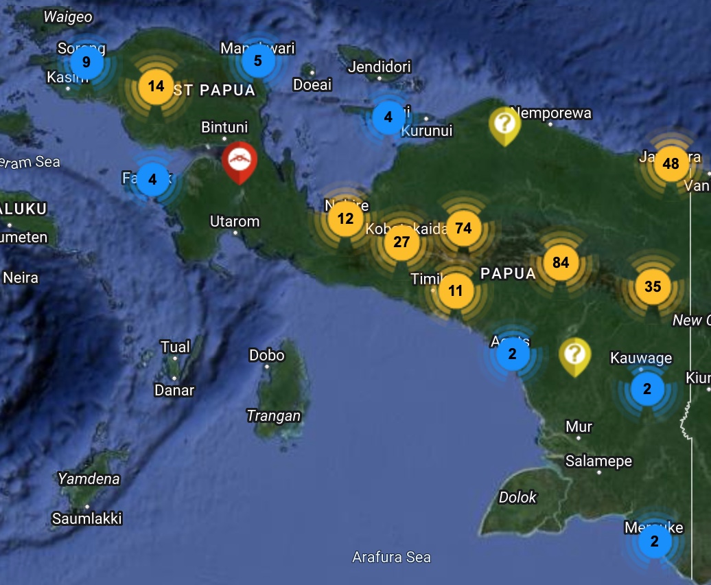 Unusually high six security incidents occurred in the #Papua provinces in #Indonesia last week. Five previously unrecorded incidents makes the total now 336 since 1st January 2022.
#Brimob 
#KKB 
#KNPB 
#KOSTRAD
#KSP 
#KST 
#OPM 
#POLRI 
#TNI 
#ULMWP
#WestPapua 
#TPNPB
#WPNLA