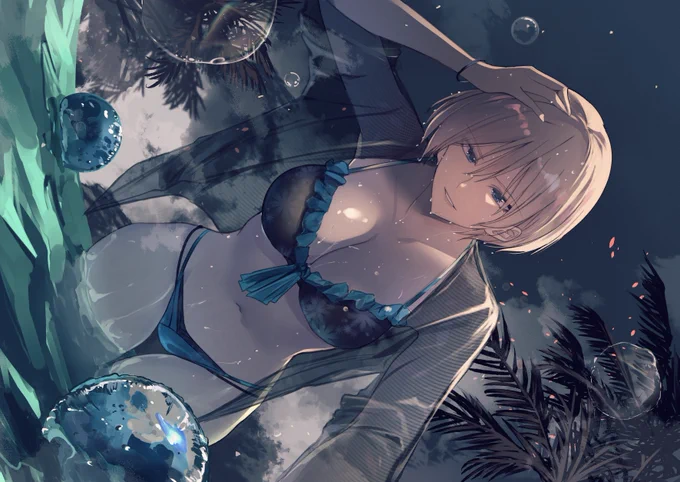 #気温が高いので気が早いが水着絵が見たい 