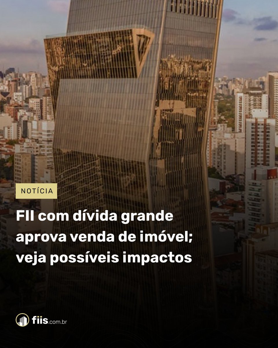 FIIsbr's tweet photo. Os cotistas do XPPR11 aprovaram em assembleia geral extraordinária (AGE) a venda de sua participação no edifício Faria Lima Plaza, equivalente a 30% das lajes corporativas do empreendimento, ao fundo imobiliário CPOF11.

Saiba mais em: https://t.co/vKp84g4Q3d https://t.co/AnNi0bWm7v