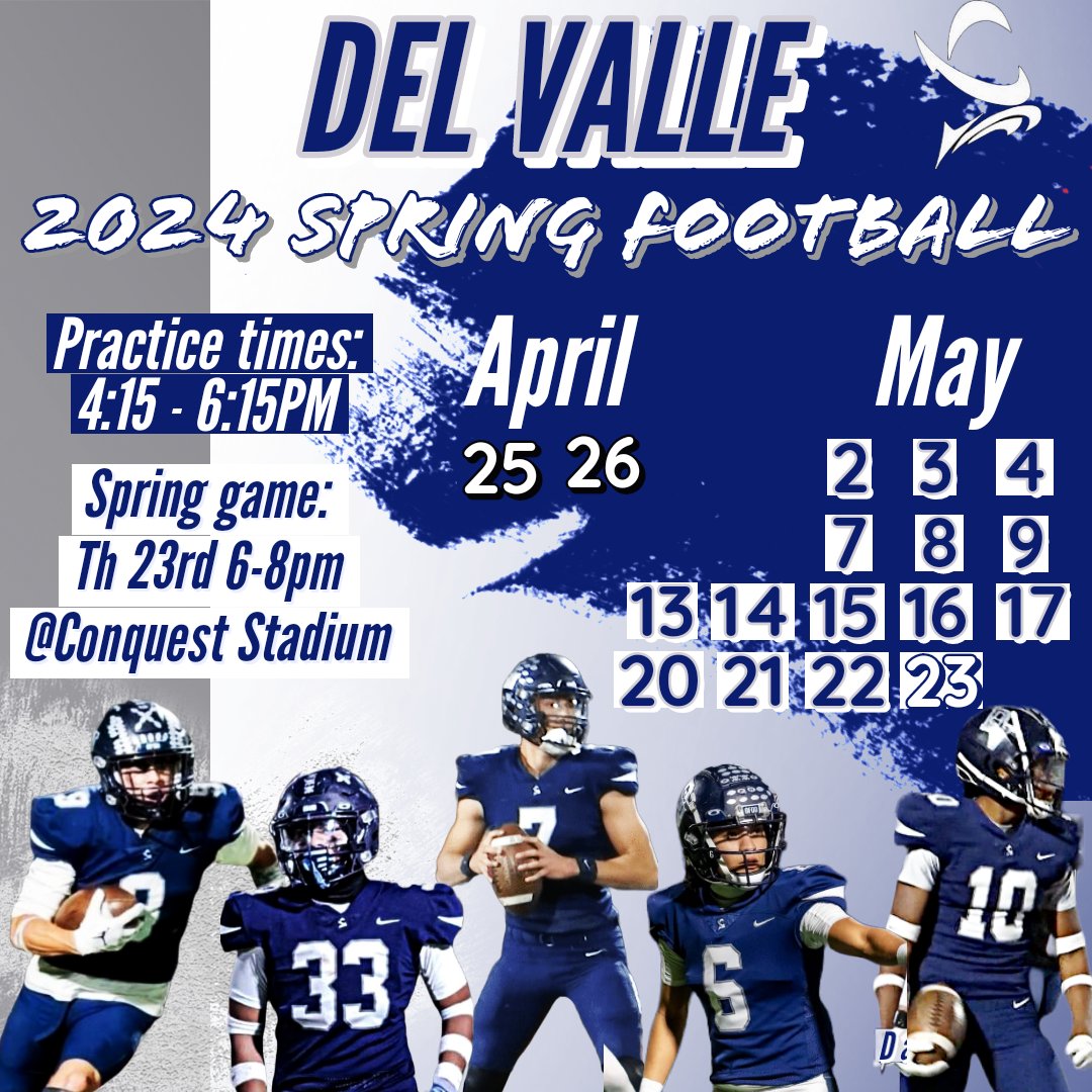 🏈DEL VALLE FOOTBALL 🏈 2024 Spring football is around the corner! OFOD! @ContrerasDVOFOD